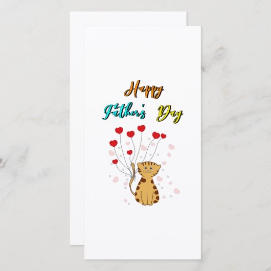 ハッピーパパの日子猫パパダディーギフトキャットファーザー 案内状 (正面/裏面)