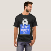 ハッピーパパの日 ネコ 父の日 Tシャツ (正面フル)