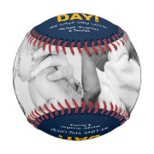 ハッピーパパの日 |父の日贈り物 野球ボール (正面)