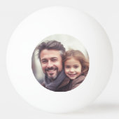 ハッピーパパの最高の日のパパが黒い写真 卓球ボール (裏面)