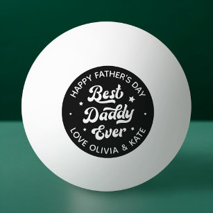 ハッピーパパの最高の日のパパが黒い写真 卓球ボール