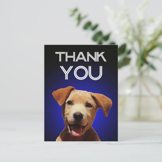 ハッピーパピーありがとうはがき ポストカード (スタンド正面)