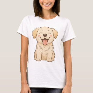 ハッピーパピーな雰囲気 – かわいい手描き犬 Tシャツ