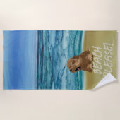 ハッピーパピービーチタオル ビーチタオル (正面)