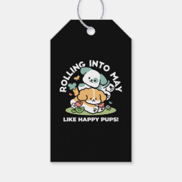 ハッピーパピー転がズ・トゥ・メイ – かわいいドッグアート ギフトタグ