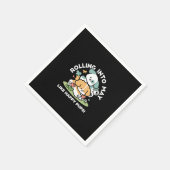 ハッピーパピー転がズ・トゥ・メイ – かわいいドッグアート スタンダードカクテルナプキン (角)