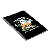 ハッピーパピー転がズ・トゥ・メイ – かわいいドッグアート ノートブック (右側)