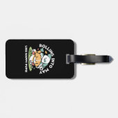 ハッピーパピー転がズ・トゥ・メイ – かわいいドッグアート ラゲッジタグ (裏面横)