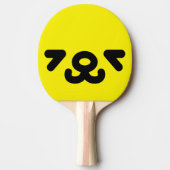 ハッピーパピー顔イエロー 卓球ラケット (正面)