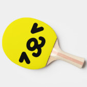 ハッピーパピー顔イエロー 卓球ラケット (横)