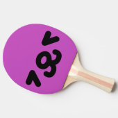 ハッピーパピー顔パープル 卓球ラケット (横)