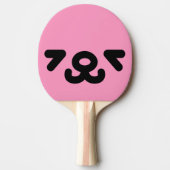 ハッピーパピー顔ライトピンク 卓球ラケット (正面)