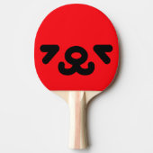 ハッピーパピー顔レッド 卓球ラケット (正面)