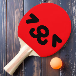 ハッピーパピー顔レッド 卓球ラケット