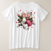 ハッピーパピー プラスサイズTシャツ (デザイン裏面)