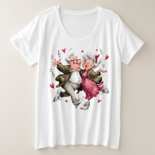ハッピーパピー プラスサイズTシャツ (デザイン正面)