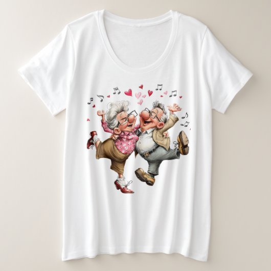 ハッピーパピー #2 プラスサイズTシャツ (デザイン正面)