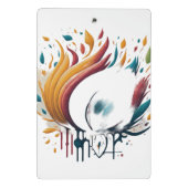 ハッピーパリーフレームハート設計 ミニクリップボード (裏面)