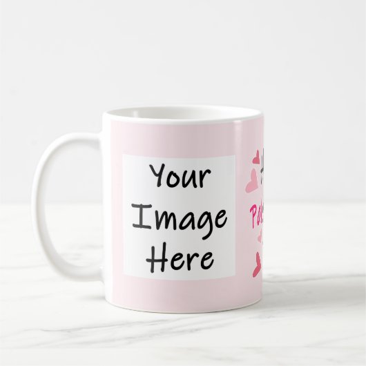 ハッピーパレンティーヌデイバレンタインデーパーソナライズされた コーヒーマグカップ (左)