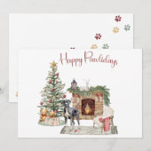 ハッピーパワリデイズドッグデザイン – グレートダン シーズンカード (正面/裏面)