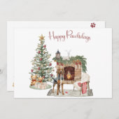 ハッピーパワリデイズドッグデザイン – ブラッドハウンド シーズンカード (正面/裏面)