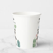 ハッピーパンダとパーティー帽子とギフト，誕生日 紙コップ (右)