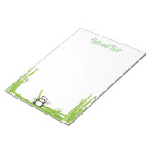 ハッピーパンダと竹&さくらんぼブロッサム ノートパッド (アングル)