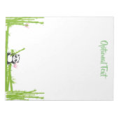 ハッピーパンダと竹&さくらんぼブロッサム ノートパッド (正面)