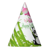 ハッピーパンダと竹&さくらんぼブロッサム パーティーハット (左)