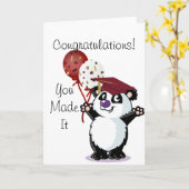 ハッピーパンダベア卒業 カード (黄色い花)