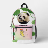 ハッピーパンダLearnPack プリントバックパック (正面)