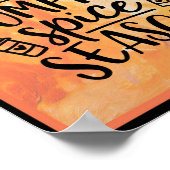 ハッピーパンプキンスパイスシーズンキュート秋 ポスター (角)