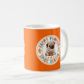 ハッピーパンプキンスパイスシーズンパグ コーヒーマグカップ (正面右)