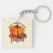 ハッピーパンプキンスパイスシーズン – コージーオータムビベス キーホルダー (裏面)
