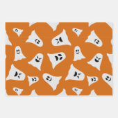 ハッピーパンプキンズアンドハロウィーン幽霊 ラッピングペーパーシート (正面2)