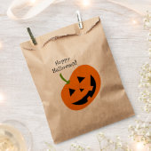 ハッピーパンプキンハロウィンお菓子入れ袋 フェイバーバッグ (クリップ留めされた状態)