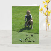 ハッピーパーエフェクト誕生日*ゴルフインストラクター*カード カード (黄色い花)