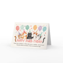 ハッピーパースデー ネコ好きさん 誕生日カード