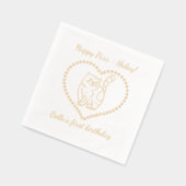 ハッピーパーズデイ猫の誕生日パーティー 箔ナプキン (左)