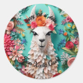 ハッピーパーソナライズされたイードアルアダ ラウンドシール (正面)