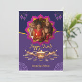 ハッピーパーソナライズされたディワリフェスティバルオブライツ シーズンカード (スタンド正面)