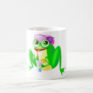 ハッピーパーティーカエルのマグカップ – おもしろい絵を描- s コーヒーマグカップ