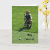 ハッピーパーフェクト誕生日*いとこ*カード カード (黄色い花)