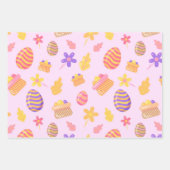 ハッピーパープルイースター ラッピングペーパーシート (正面)