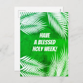 ハッピーパーム日曜日と賛美ホリー・ウィーク シーズンポストカード (正面/裏面)