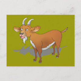 ハッピーヒゲのヤギ ポストカード