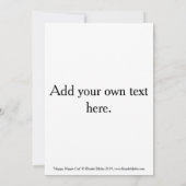 ハッピーヒッピーキャットサングラスピースサインフラワー 招待状 (裏面)