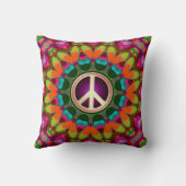 ハッピーヒッピー色♥ピースラブユニティ尊重 クッション (裏面)