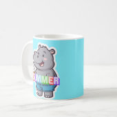 ハッピーヒッポサマーマグカラフル- Ice C Mug, 11 oz コーヒーマグカップ (正面左)