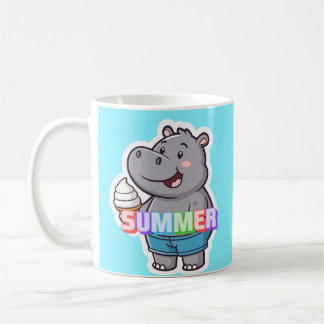 ハッピーヒッポサマーマグカラフル- Ice C Mug, 11 oz コーヒーマグカップ